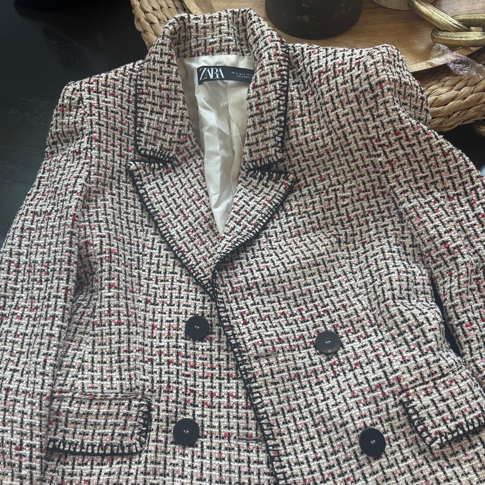 Zara plaid blazer size s